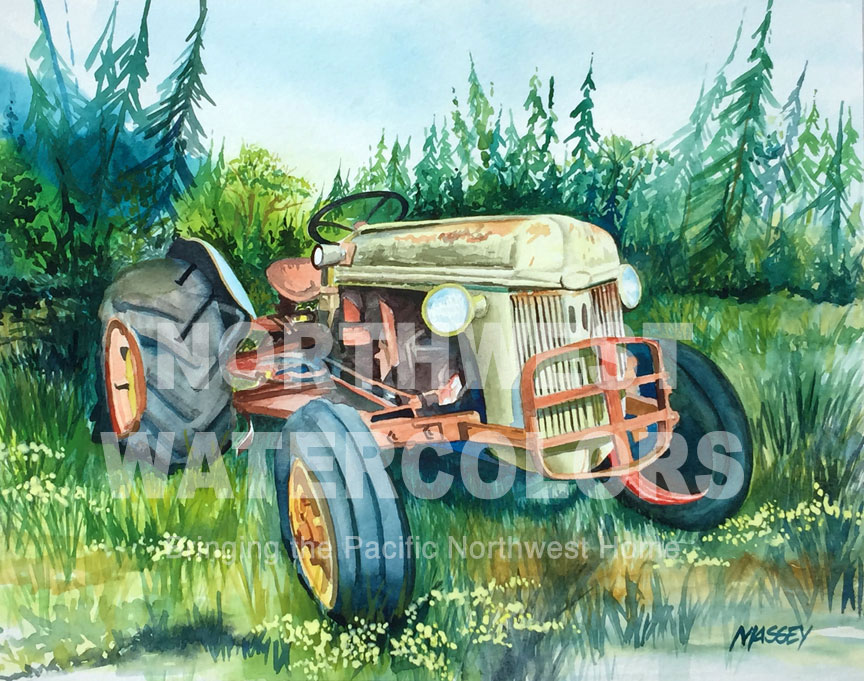 Northwest Watercolors - Antique Tractor